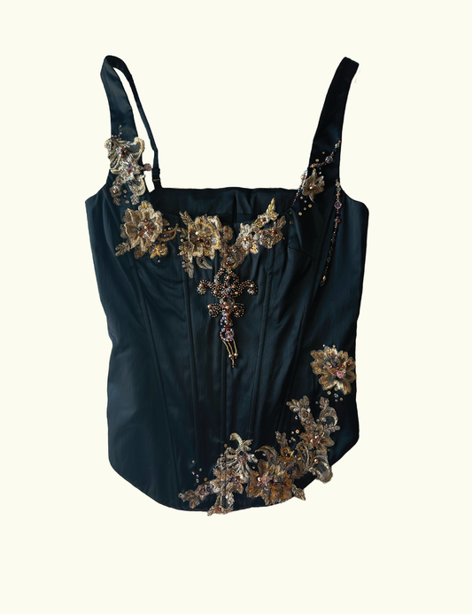 Vintage Black Mandalay Corset