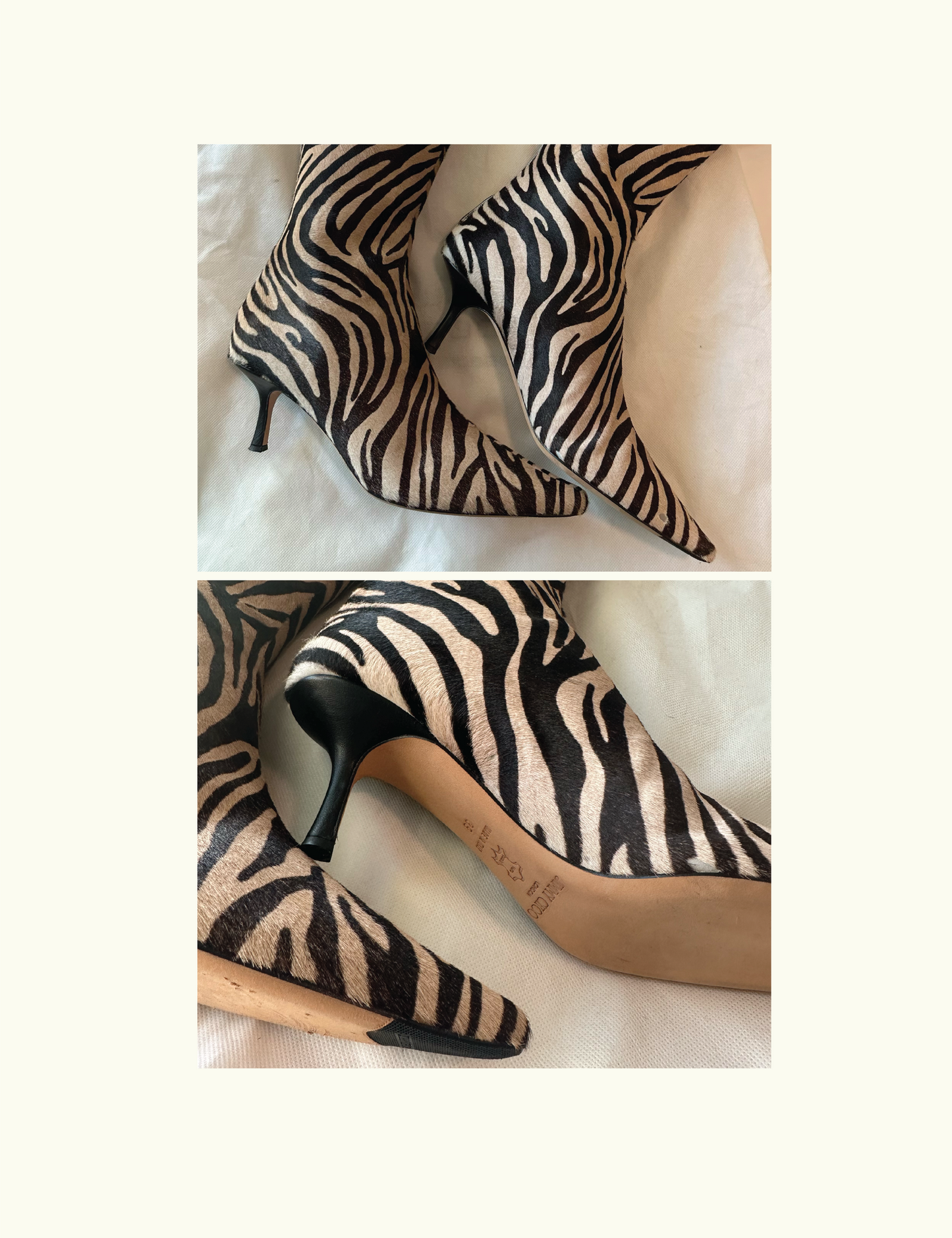 Vintage Jimmy Choo pony hair boots